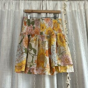 cute floral mini skirt